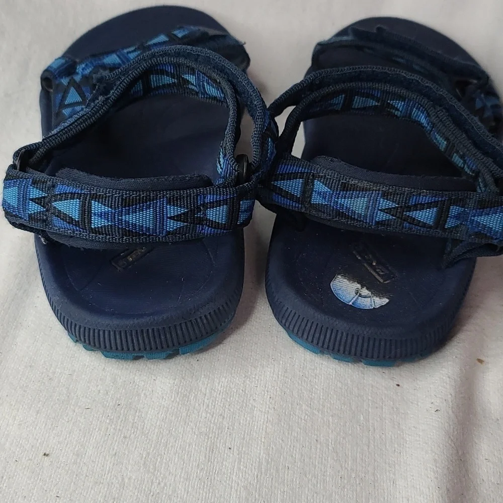 Teva Kids Blue Navy Patterned Strappy Sandals
